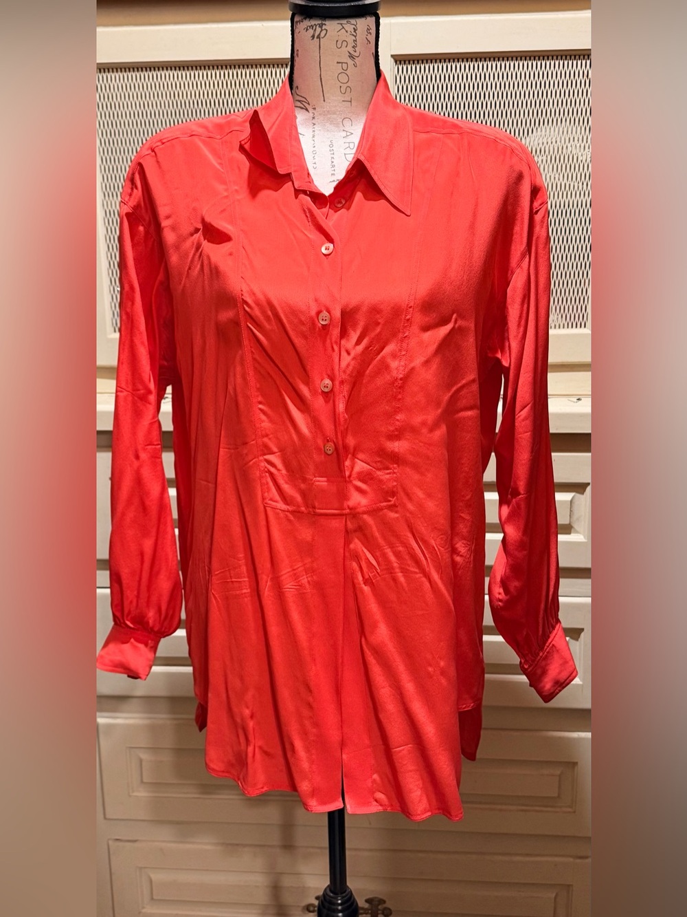 As Is VTG Escada Margaretha Ley Silk Pleated Front Blouse